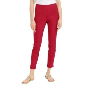 Charter Club Chelsea Twill Tummy-Control Cropped Pants Red Barn 12